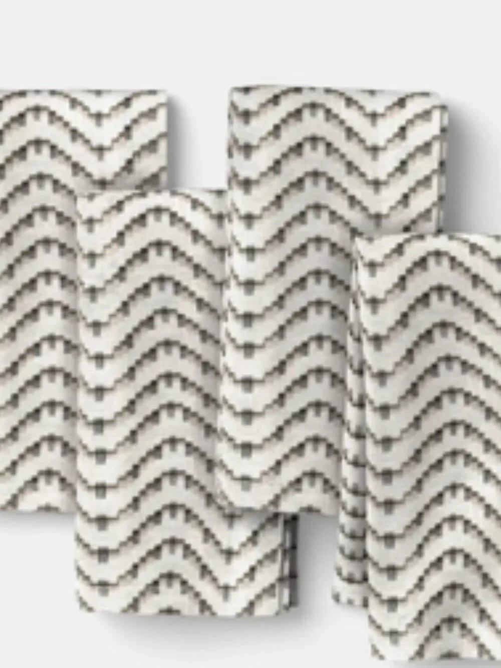 NWT Threshold Two-Four Packs of Cotton Napkins Black/Cream Wave (8)